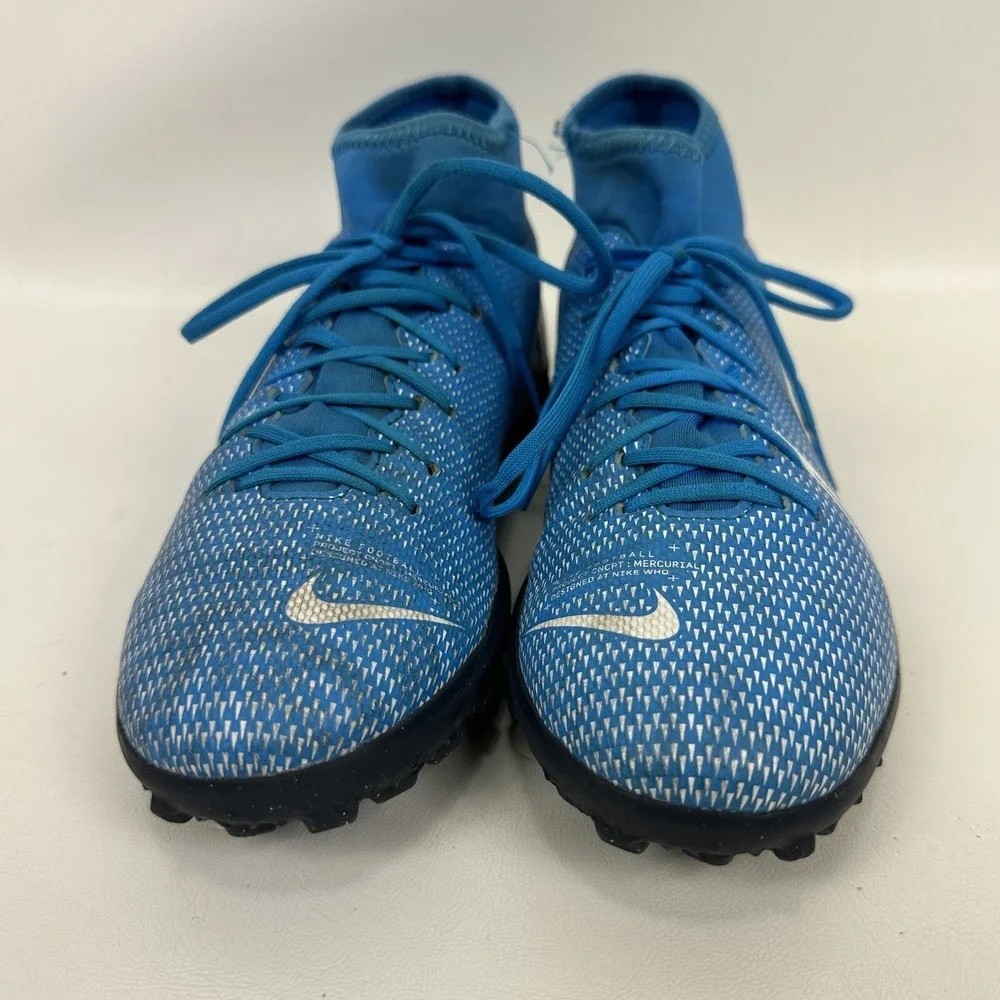 Nike Superfly Mercurial AT7980-414 Blue White Mens Size 7‎ NO INSOLES